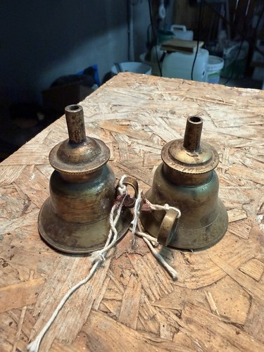 Lampade antiche olio coppia - lampade,